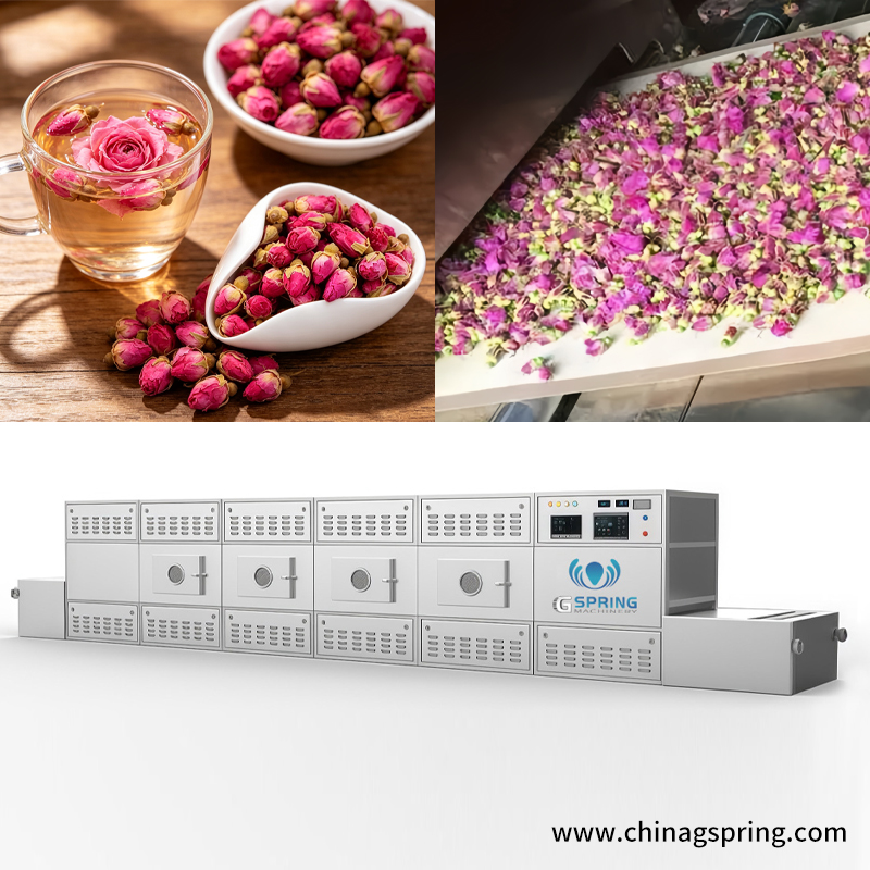 Energy Saving High Efficiency Industrial Microwave Dryer Machine For Rose Flower Drying Equipment Working Principle